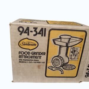 Sunbeam 94-341 Mixmaster Food Grinder Attachment Vintage New Unused 94-3411977
